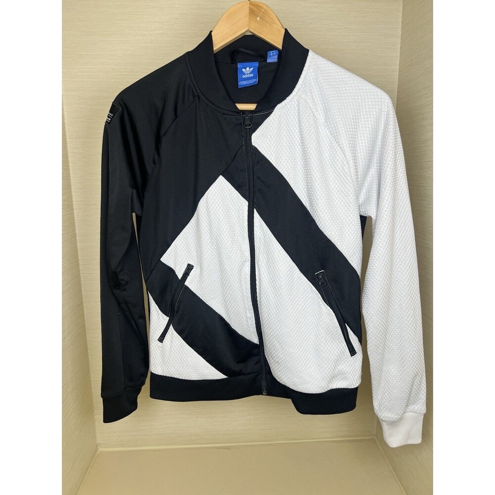 Adidas Originals EQT Track Jacket Mesh Black Small White Full Zip Equipment